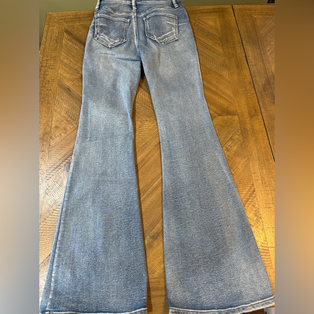 Fashion Nova Gemma Sculpting Stretch Vintage Wash High Waist Flare Jeans NWT - Picture 12 of 13
